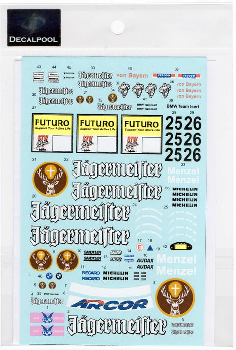 Decal Pool DP218 1/24 BMW 320i Jagermeister #25/26 STW '98
