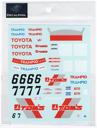 Decal Pool DP223 1/24 Toyota Levin AE92 TOM'S Gr. A 1992 for Beemax