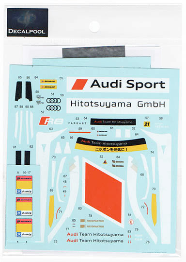 Decal Pool DP224 1/24 Audi R8 LMS Hitotsuyama #21 Super GT300 2017