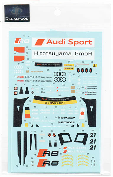 Decal Pool DP225 1/24 Audi R8 LMS Hitotsuyama #21 Super GT300 2016