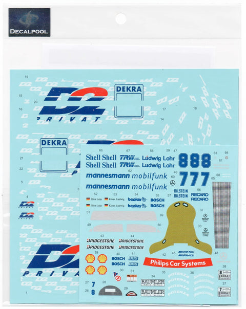 Decal Pool DP236 1/24 AMG M. Benz D2 #7/8 C-Class DTM 1994