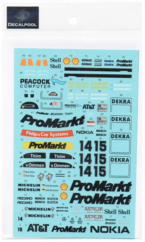 Decal Pool DP237 1/24 AMG M. Benz Promarkt #13/14 C-Class DTM 1994