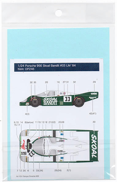 Decal Pool DP246 1/24 Porsche 956 Skoal Bandit LM 1984