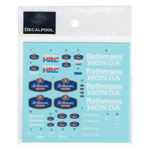 Decal Pool DP248 1/12 Honda NSR500 Rothmans 1989 Option