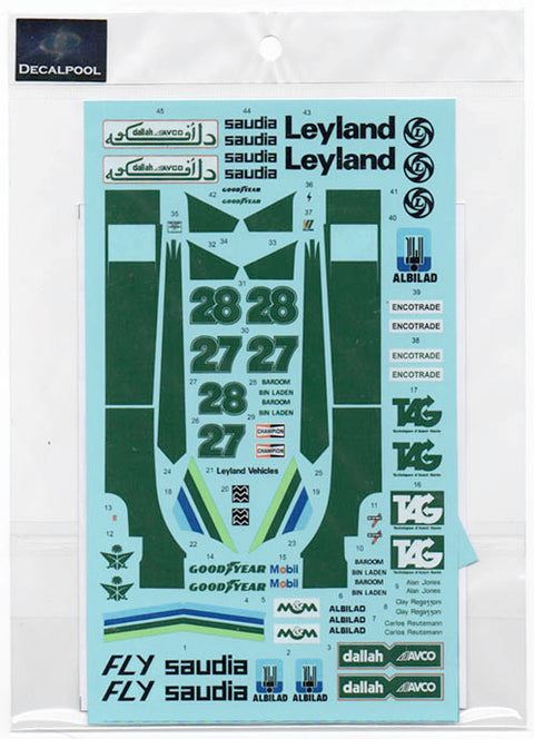 Decal Pool DP251 1/20 Williams FW07 1979