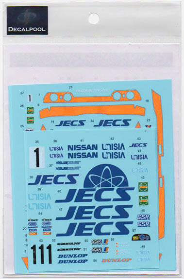 Decal Pool DP252 1/24 Nissan Skyline GT R32 JECS #1 Group A 1992