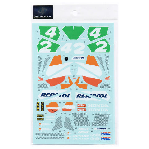 Decal Pool DP264 1/12 Honda NSR250 Repsol #3/5 WGP '91 (decal only)