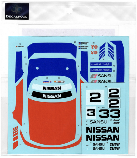 Decal Pool DP273 1/24 Nissan Skyline GT R32 #1/2 ATCC Winner 1990