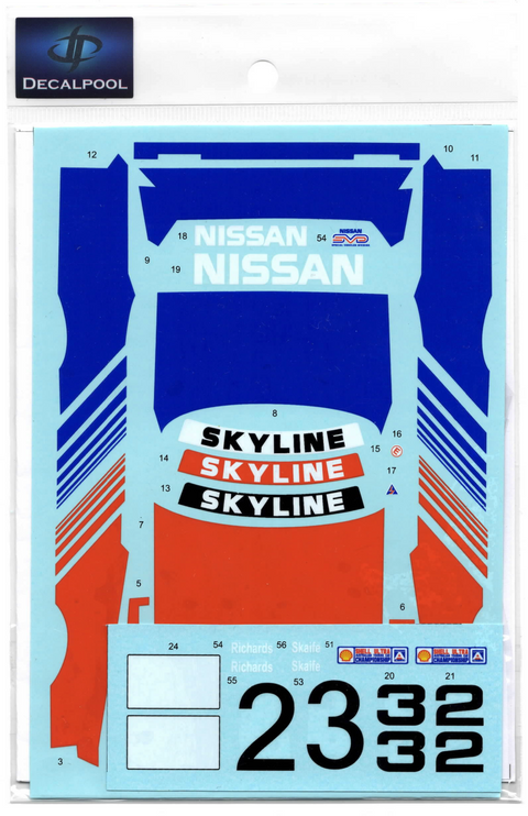 Decal Pool DP274 1/24 Nissan Skyline GTS R31 Jim Richards #2/3/30 ATCC 1990