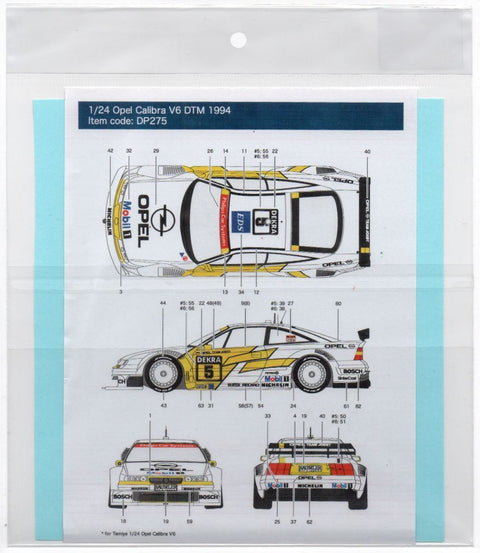 Decal Pool DP275 1/24 Opel Calibra V6 DTM 1994 for Tamiya
