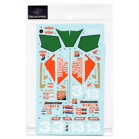 Decal Pool DP280 1/12 Honda NSR250 CupNoodle 1992 (decal only)
