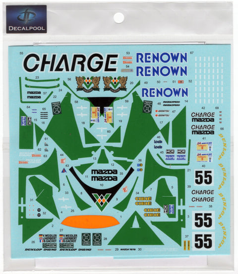 Decal Pool DP282 1/24 Mazda 787B LeMan 1991 for Tamiya