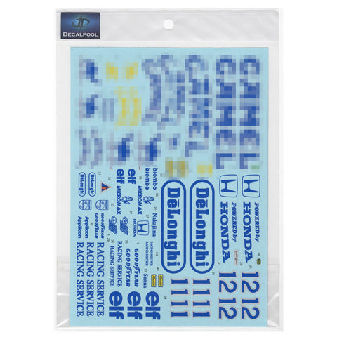Decal Pool DP283 1/12 Lotus Honda 99T Camel 1987 Full Decal