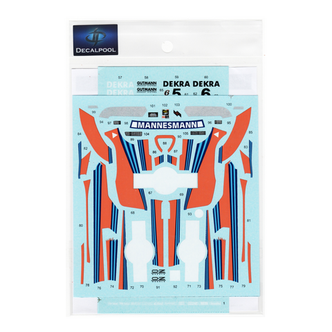 Decal Pool DP296 1/24 Alfa Romeo 155 V6 ti Martini #5/6 ITC 1996 for Tamiya