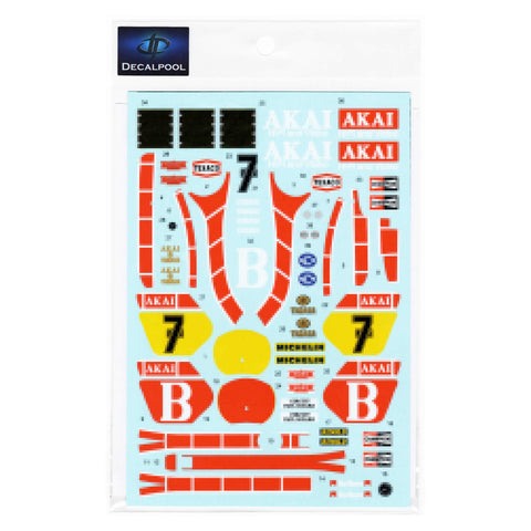 Decal Pool DP300 1/12 Yamaha YZR500 AKAI #7 WGP 1980