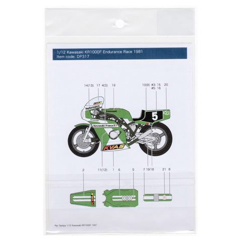 Decal Pool DP317 1/12 Kawasaki KR1000F #3/5 G.P Racer 1980