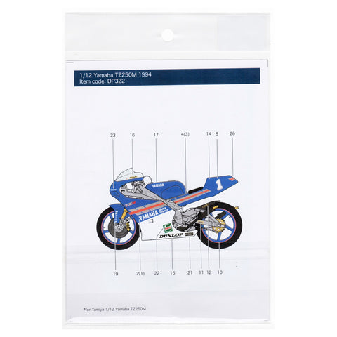 Decal Pool DP322 1/12 Yamaha TZ250M #1 1994