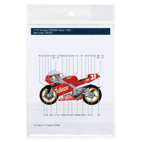 Decal Pool DP323 1/12 Yamaha Telkor TZ250M #31 1993