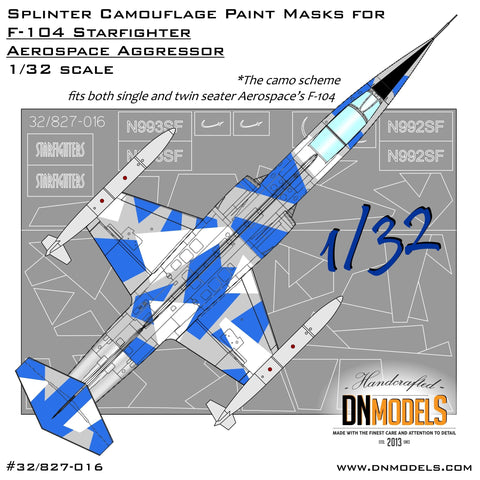 DN Models 32/827-016 1/32 F-104 Starfighter Aerospace Aggressor Camo 1/32