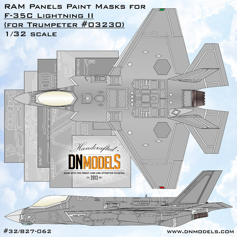 DN Models 32/827-062 1/32 F-35C RAM Panels (for Trumpeter 03230) 1/32