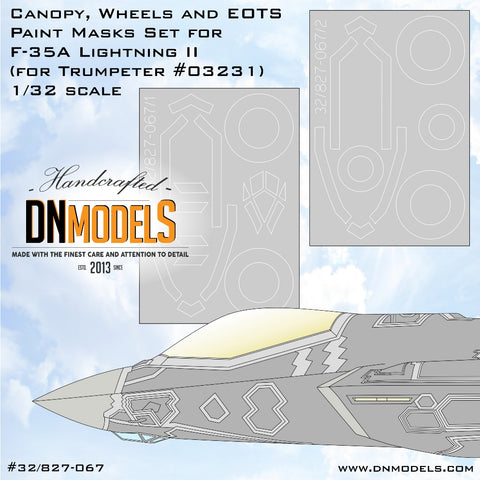 DN Models 32/827-067 1/32 F-35A Canopy and Wheels (for Trumpeter 03231) 1/32