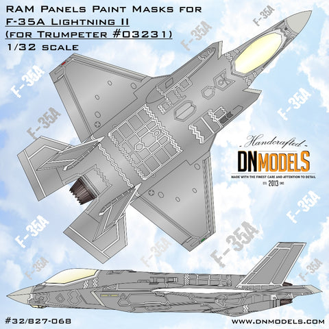 DN Models 32/827-068 1/32 F-35A RAM Panels (for Trumpeter 03231) 1/32