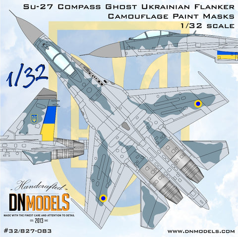 DN Models 32/827-083 1/32 Su-27 Compass Camo Paint Masks set 1/32