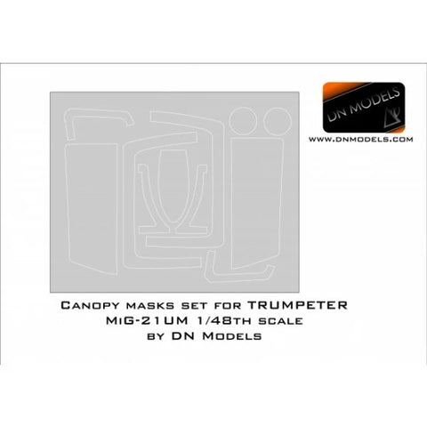 DN Models 48-827-009 1/48 MiG-21UM (Canopy masks)