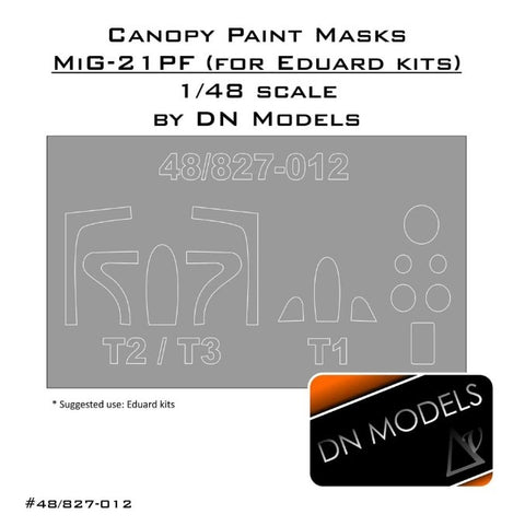 DN Models 48-827-012 1/48 MiG-21PF Eduard 8236 Canopy