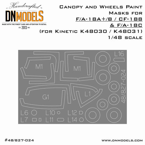 DN Models 48-827-024 1/48 F/A-18A+/B Hornet (Kinetic K48030)