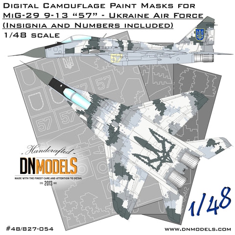 DN Models 48-827-054 1/48 Digital MiG-29 9-13 Ukraine Air Force