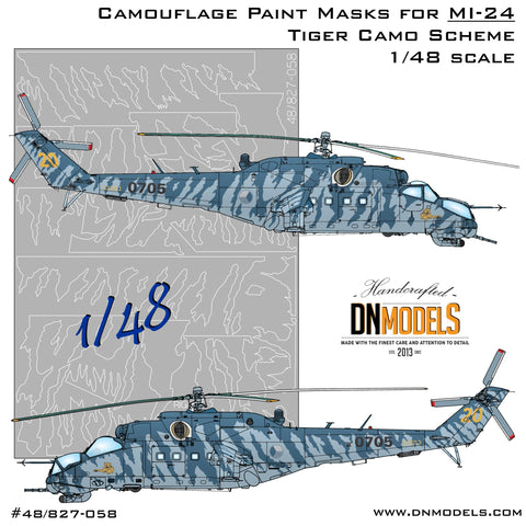 DN Models 48-827-058 1/48 MI-24 Tiger Camo