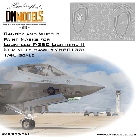 DN Models 48-827-061 1/48 F-35C Canopy (Kitty Hawk KH80132)