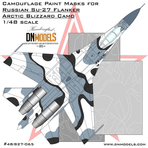 DN Models 48-827-065 1/48 Su-27 Flanker Arctic Blizzard Camo