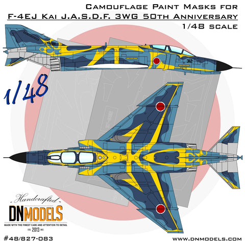 DN Models 48-827-083 1/48 F-4EJ Kai J.A.S.D.F. 3WG 50th Anniversary Paint Mask Set