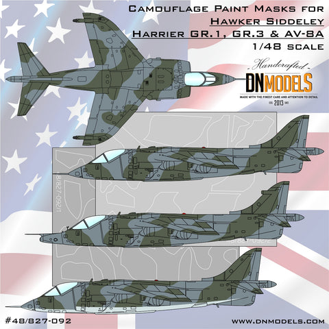 DN Models 48-827-092 1/48 Harrier GR.1 GR.3 Av-8A Camo