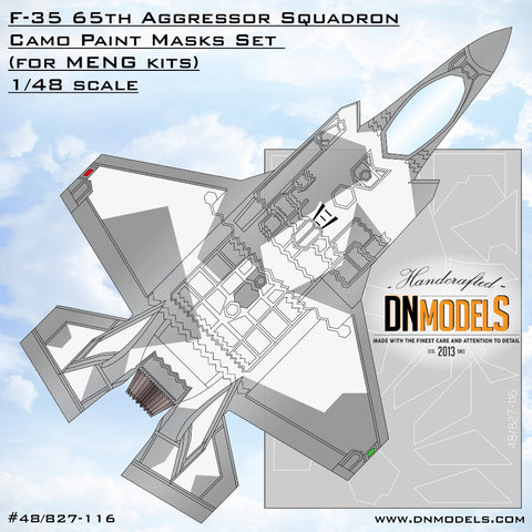 DN Models 48-827-116 1/48 F-35 65th Aggressor Squadron Camo Paint Masks Set /MENG kits/