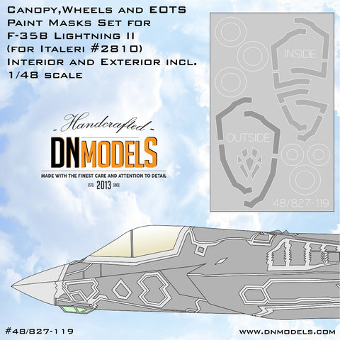 DN Models 48-827-119 1/48 F-35B Canopy and Wheels (Italeri 2810)