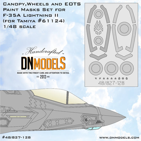 DN Models 48-827-128 1/48 F-35A Canopy and Wheels (Tamiya 61124)