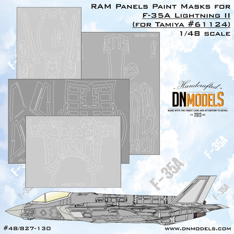 DN Models 48-827-130 1/48 F-35A RAM Panels (Tamiya 61124)