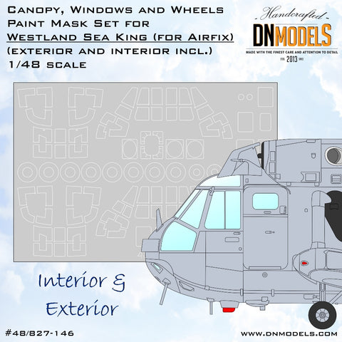 DN Models 48-827-146 1/48 Westland Sea King HAS.1/HAS.5/HU.5 Canopy & Wheels (for Airfix)
