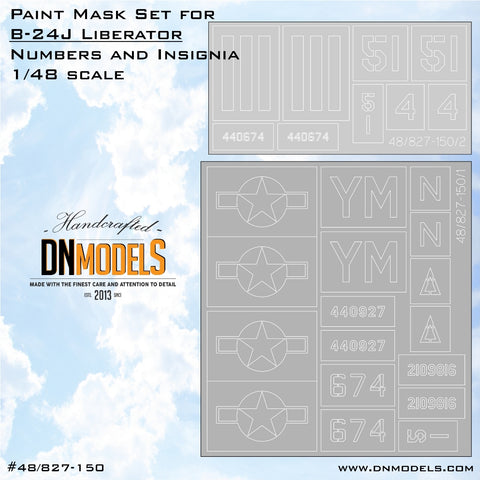 DN Models 48-827-150 1/48 Liberator B-24J Insignia OOB (3 options)
