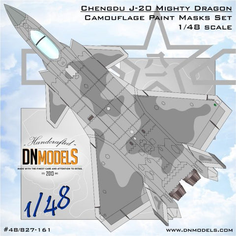 DN Models 48-827-161 1/48 Chengdu J-20 Mighty Dragon Camouflage Paint Masks set