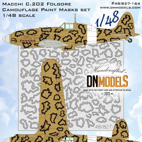 DN Models 48-827-164 1/48 Macchi C.202 Folgore Camouflage Paint Masks Set