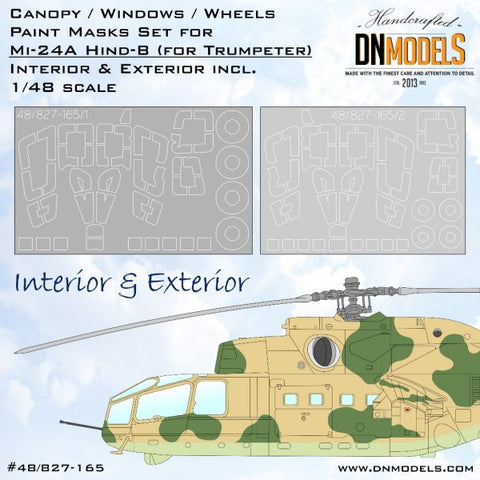 DN Models 48-827-165 1/48 Mi-24A Hind-B Canopy (Trumpeter 05828)