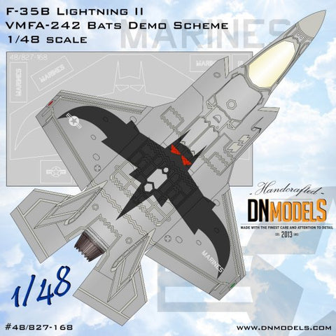 DN Models 48-827-168 1/48 F-35B Lightning II VMFA-242 Bats Demo Plane