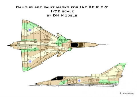 DN Models 72-827-001 1/72 IAF Kfir C7 (Camo masks)