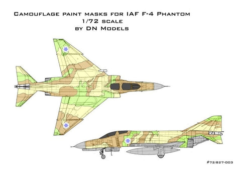 DN Models 72-827-003 1/72 IAF F-4 Phantom (Camo masks)