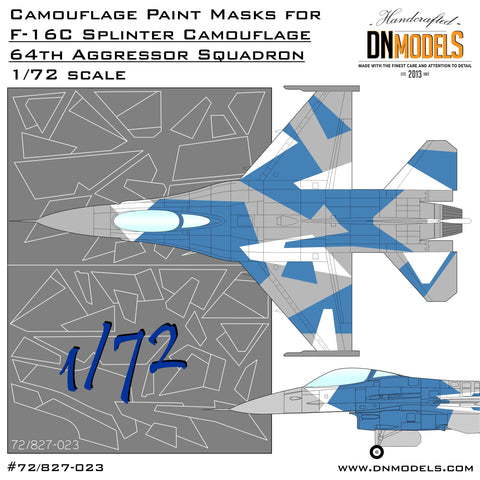 DN Models 72-827-023 1/72 F-16C Blue Spliter Aggressor Camo