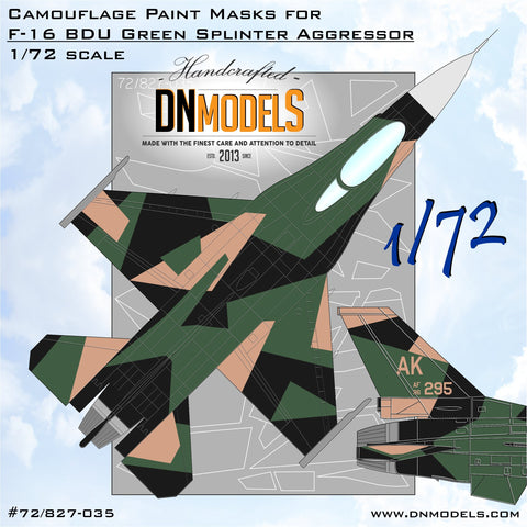 DN Models 72-827-035 1/72 F-16C BDU Gren Splinter Camo